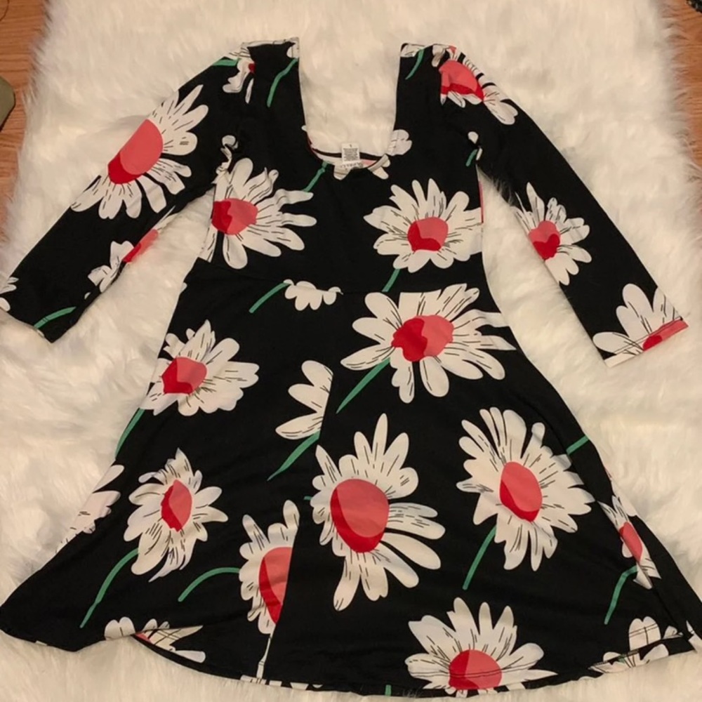 Capella black flower dress